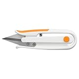 Fiskars Softgrip Fadenschere, Fadentrennschere für Rechts- und Linkshänder*innen, Länge: 12,7 cm, Rostfreie Stahl-Klingen/Kunststoff-Griffe, Weiß, 1070023