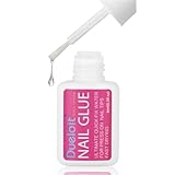 LOPHE Nagelkleber Extra Stark 8ml, Professioneller Nail Glue mit Pinsel für Kunstnägel & Press On Tips, Schnelltrocknender, Nagelkleber für Tips, Strasssteine, Naturnägel