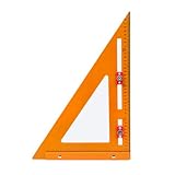 Bumdenuu 2-in-1-Geodreieck, dreieckiges Positionierungslineal, quadratisches Werkzeug, verstellbarer Dreieck-Lineal für Zimmerei, A
