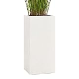 Pflanzwerk® Pflanzkübel Tower Sand 50x23x23cm Frostbeständiger Blumenkübel* *UV-Schutz* *Qualitätsware*