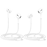 iPhone Kopfhörer mit Kabel 2er Pack, Kabelkopfhörer für iPhone14, HiFi Stereo In-Ear Ohrhörer mit Mikrofon für iPhone 14/13/12/11 Plus Pro Max/XR/XS/X/SE/8/7/Plus iPad mini Air Unterstützt alle iOS