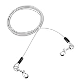 TOYANDONA Strap aus Langlebigem Stahlseil mit Robustem Metallhaken Flexible Hundeleine für Outdoor spaziergänge und Camping Tragbare Leine für Hunde Aller Hautfreundlich und Reißfest