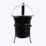 Set Ungarischer Holzofen 45 mit Gulaschkessel 50 L Emaille mit Bügel Gulaschkanone mit Suppentopf