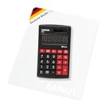 MAUL Taschenrechner M12 | Taschenrechner klein mit 12 Stellen Display | Standardfunktionen für Büro, Zuhause, Schule | Solar Taschenrechner mit Batterienutzung bei Dunkelheit | Schwarz