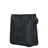 Christian Wippermann kleine Damen Tasche Schultertasche Umhängetasche Crossover Bag Leder Optik Handtasche Blau