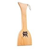 NATOOZ Holz Grillschaber, Grillreinigung aus Holz beseitigt Fett und Essensreste, Grillbürste Reinigung von Grillrost, für Gasgrill, Holzkohlegrill, Kugelgrill, Elektrogrill, sicheres Grillzubehör