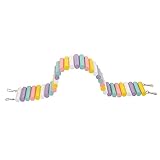 GRIRIW Kleintier Holzleiter 50cm Für Hamster Meerschweinchen Und Ratten Kletterbrücke Aus Natürlichem Material Ideal Zum Kauen Und Tierzubehör Für Käfige Und Nagerhaltung