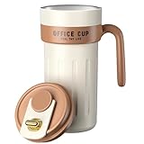 Homealexa 650 ml Kaffeebecher to go Termokaffeebecher 316 Edelstahl Isolierbecher Reisebecher Travel Coffee Mug auslaufsicher Autobecher mit Deckel und Griff