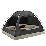 Meulbaty Bettzelt Doppelbett Betthimmel (schwarz)