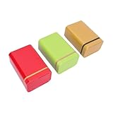 BESPORTBLE 3 Stück Teiliges Luftdichtes Teedosen Metall mit Deckel Verschließbare Aufbewahrungsbox für Losen Tee Snacks und Zucker Eleganter Tee behälter in Rot Grün und Gold Praktisch und