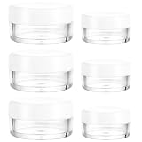 Coptiner 6 Stück Kleine Döschen mit Deckel,(5g,10g) Leer Reise Cremedose,Lippenbalsam Gläser Dosen,Cremedose Mini Dosen,Leer Kosmetik Tiegel,Plastik Cremedosen zum Befüllen für,Lotionen, Minikerzen