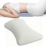 HASA zone Memory Schaum Lendenwirbelkissen für Bett zur Linderung von Rückenstützkissen, Lordosekissen für die Taille, Lendenkissen für Seiten, Rücken und Bauchschläfer, Grau