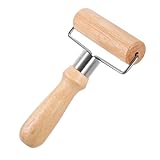 Uonlytech Holz Nudelholz mit Dickem Griff Praktischer Teigroller für Pizza Pasta Plätzchen und Knödel Vielseitiges Küchenzubehör zum Gleichmäßigen Ausrollen von Teig Großes Modell