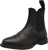 Rhinegold Boston Reitstiefel aus Leder mit Reißverschluss vorne, Schwarz, 5 (EU38)
