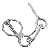 DECORNIJIA Edelstahl Pferde Anbindering mit Augenbolzen Stabiles Vielseitiges Halfter Zubehör für Stall Trailer und Training Sicheres Robustes Pferdegeschirr Befestigung Silber