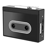 Swiixxer Kassettenspieler mit Vollem Stereo-Sound, U-Disk FAT32, DC 5 V, 128, Tonbandkassette für das Erlernen Von Musiksprachen zu Hause