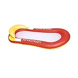 TOYANDONA 1stk Schwimmende Reihe Wasserbett Schwimmen Sie Durch Die Ringe Zum Pool Poolschwimmkörper Für Erwachsene Sonnenbad Aufblasbare Schwimmweste Schwimmreifen Schwimmbecken Rot
