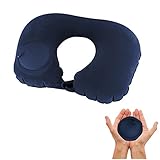 Reisekissen, Aufblasbares Nackenkissen, Aufblasbares Reisekissen, Aufblasbares U Form Kissen, Reise Nackenkissen mit drückender Inflationspumpe, Geeignet für Schlafruhe, Flugzeug, Auto und Büro