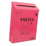 SOESFOUFU Wandbriefkasten Im Vintage Stil Aus Patinierter Briefkasten Für Den Außenbereich Mit Schloss Und Zeitungsrolle Rustikaler Landhausstil Mit Großen Buchstaben