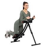 Hop-Sport Rückentrainer & Bauchtrainer HS-2001ABT mit Knieauflage - klappbarer Bauchmuskeltrainer, Trainingscomputer & 4-stufige Höhenverstellung