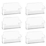 6 Stück Visitenkartenhalter, Transparenter Visitenkarten Aufbewahrung, 23*100*30mm Visitenkartenständer Für Displays, Visitenkartenbox Aus Acryl, Visitenkartenhalter Schreibtisch Für Das Büro