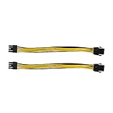 Huudngeje 2 Pack Grafik Karte 6 Poliges Bis 8 Poliges PCIe Adapter Strom Kabel (GPU Grafik Karte Strom Kabel) 7,8