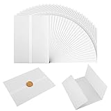 50 Stück Pergamentpapier für Einladungen, 13x18cm Vorgefaltet Vellum Paper Pergamenthüllen für Hochzeitseinladungen Babypartys Geburtstagseinladungen