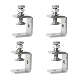 Maotrade 4 Stück C-Zwingen Set 304 Edelstahl C-Klemme Tiger Klemme 30mm Heavy Duty C-Clamp mit Breiten Backenöffnungen 16-25 mm für DIY Holzbearbeitung Schweißen Tischlerei
