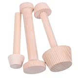 FUOYLOO Holz Ei Tarteform 3 Stück Doppelseitige Kleiner Törtchen und Tarteformer Glatte Oberfläche Kompakt Leicht Selbstgemacht Backwerkzeug für Kuchen Gebäck