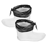 BUGUUYO 1 Paar Regenstiefelfutter Gamaschen wasserdichte Regenüberschuhe Liner Stiefelbäume Mannschaftssocken Kabel Offen Nicht Schuhschutzüberzüge Einlegesohlen Vlies Docht Schnee Stoff