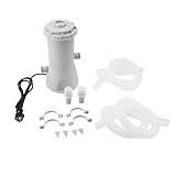 ZenithAur Schwimmbad-Filterpumpe, ABS, 1000 Gallonen, elektrisches Poolkartuschen-Filterpumpensystem-Set für 1000 Gallonen oberirdische Pools