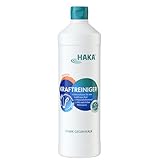 HAKA Kraftreiniger Spray Nachfüller, 1L, Badreiniger, starke Kalk- und Schmutzlösekraft, für Bad und Dusche, umweltfreundlich, Orangenduft, vegan