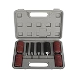 aleawol Schleifhülsen Schleifwalzen Set, 20 tlg Gummi Schleiftrommel Set 16 Schleifband und 4 Schleifrolle, Trommelschleifer Werkzeugset mit Koffer Spindelschleifer für Bohrmaschine