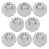 LABRIMP 8 Stück Edelstahl D Ringe mit PVC Patches für Paddleboards Kajaks und Schlauchboote Verstellbare Seilbefestigung Langlebiges Wassersport Zubehör