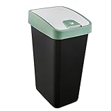 keeeper Premium Abfallbehälter mit Flip-Deckel, Soft Touch, 45 l, Magne, Nordic Green