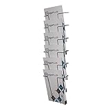 ogoPLUS 6 Fach Din A4 Hochformat Wandprospekthalter / Metall Prospektständer Flyer-Ständer Werbung, Wand-Aufsteller Büro Praxis