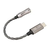BAFOVY Kopfhörerverstärker Vom Typ C auf 3,5 Mm mit Versilbertem Kupfer, Hochleistungs-DAC, 120 DB SNR, für -Geräte und PCs (Kaltes Grau)