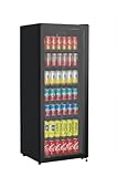 METRO Professional Getränkekühlschrank GSC4240B, 237 L, 110 W, 6 verstellbaren Einlegeböden, LED-Innenbeleuchtung, schwarz