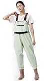 BALAMLB Angelhosen Für Damen,Wathose, Anglerhose,Wathosen Matschhose,Teichhose, Fischteich Anglerhos,Kniepolster,wasserdichte,Atmungsaktive,Strapazierfähige Hosenträger,Für Bauernhöfe D,39