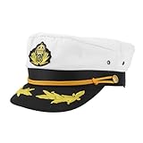 TINEASUR Performance-Hut Bootskapitänshut Kapitänshut für Party Marineblauer Admiralshut Matrosenhut für Herren matrosenmützen Kapitänsmütze für Cosplay -Matrosen-Mützen Baumwolle