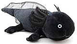Original Uni-Toys - Axolotl (schwarz) - 32 cm (Länge) - Plüsch-Wassertier - Plüschtier, Kuscheltier