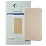 PintoMed Steriler nicht-klebender PU-Schaumverband ohne Rand, 10 cm x 20 cm, Box mit 5 Kompressen, saugfähig, für die Behandlung von chronischen und akuten Wunden.