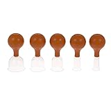 5er Set Schröpfglas aus Kunststoff mit Ball | Braun | alle Größen