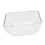 DECHOUS 1stk Reisschale Aus Gehärtetem Glas Behälter Für Die Zubereitung Von Mahlzeiten Container Schüsseln Klare Salatschüssel Korb Rührschüssel Lebensmittelbehälter Weiß Gehärtetes Glas