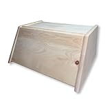 Generisch ZirbenShop Zirbenbrotdose | Brotbehälter aus Zirbe | Brotaufbewahrungsbox aus Holz | Brotkasten aus Zirbenholz mit Gravur (Ohne Gravur)
