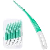 Interdentalbürsten 60 Stück,Zahnsticks,Zahnzwischenraumbürsten,Zahnreinigung Zwischenräume,Gebogene Form,für Reinigung schwer zugänglicher Zahnzwischenräume