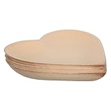 PACKOVE 3 Stück Herzförmige Schmuckschalen aus Unbehandeltem Holz Große Selbstgemacht Aufbewahrungstabletts für Ringe und Schlüssel Multifunktionale Holztabletts für Schmuck und Snacks