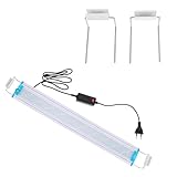 DOITOOL LED Aquarium Licht Fish Tank Light mit Hoher Helligkeit und Effektiver Wärmeableitung Pvc Landscape Lampe für Aquariengestaltung 20w 40 Leds Blau Weiß Beleuchtung für Fische