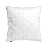 sleepling 2er Set Komfort 100 Kopfkissen, 80 x 80 cm, Ökotex, waschbar bis 60 Grad, Made in EU, Füllmengengarantie, Größengarantie, weiß
