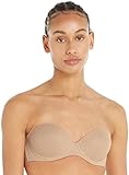 Calvin Klein Damen Trägerloser BH Strapless Push Up Stretch, Beige (Sand Dune), 80A